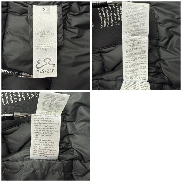 Yes Zee Coat Womens Extra Large XL Black Down Puffer Jacket Parka Hooded Winter - Picture 9 of 12